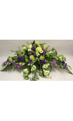 Top Table Green and Purple weddings Flowers